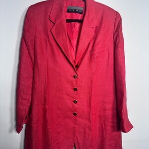 Ellen Tracy Vibrant Red Blazer